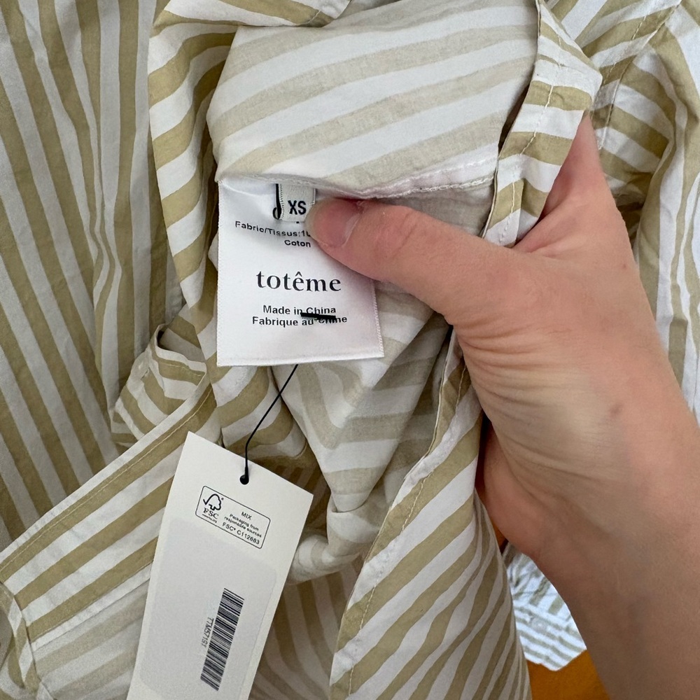 Toteme striped button down blouse - image 6